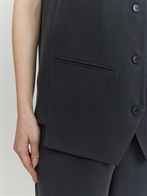 Удлиненный жилет черного цвета, женский, материал лиоцелл COSHENE, подходит для деловых встреч