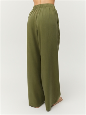 Женские брюки палаццо COSHENE, зеленый цвет, вид сбоку